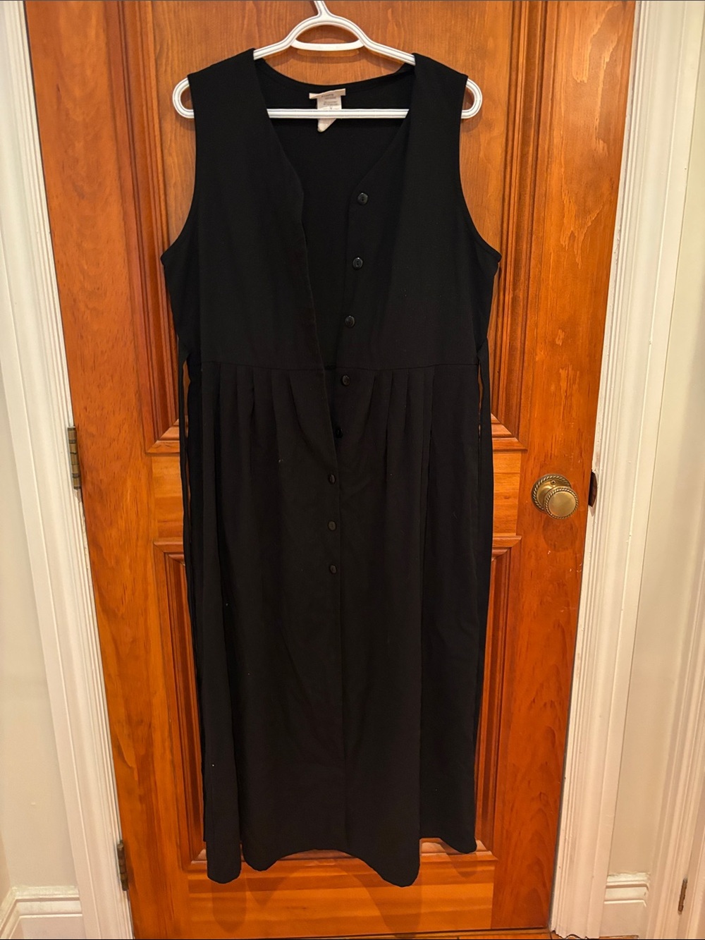 Vintage Northern Traditions Black Button-Front Maxi Dress - Picture 1 of 4